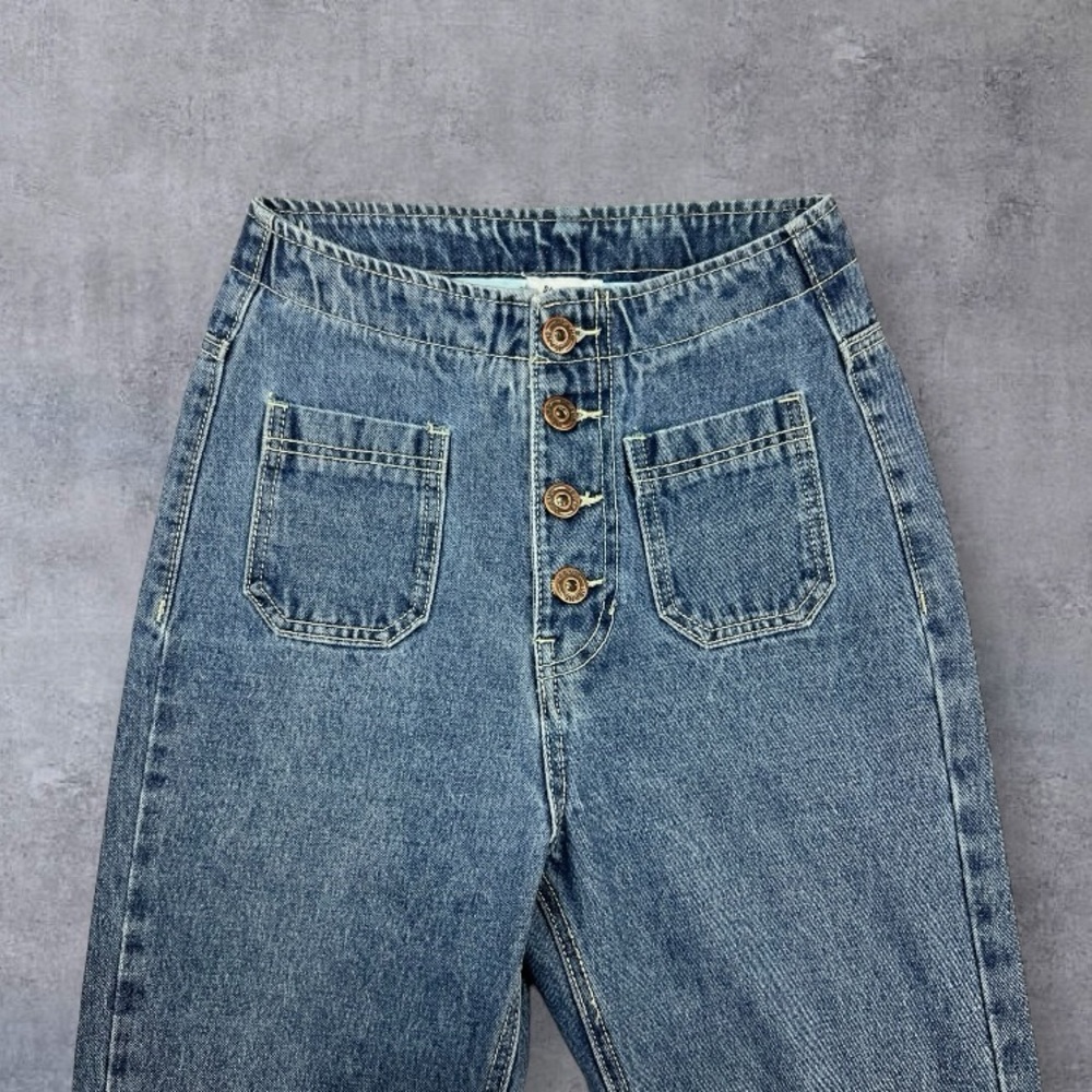 Princess Polly High Waist Button Up Straight Leg Jeans Sz: U/UK:6 / US: 2 /U: 34 - Picture 1 of 16